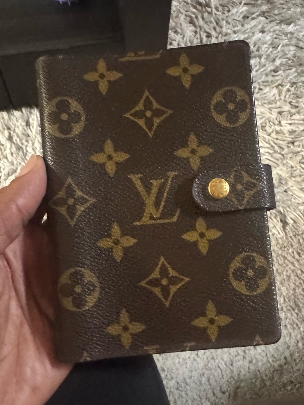 EUC Authentic Louis Vuitton Monogram Canvas Small Ring Agenda